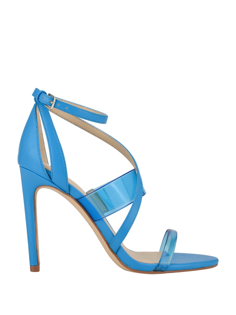 Guess Felecia Transparent Women's Heels Blue | 6078-CEPAG