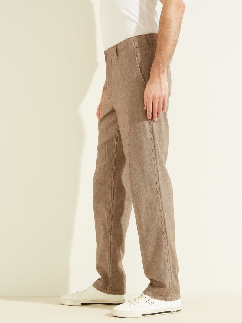 Guess Fremont Slim Tapered Men's Pants Brown | 7450-DCNVZ