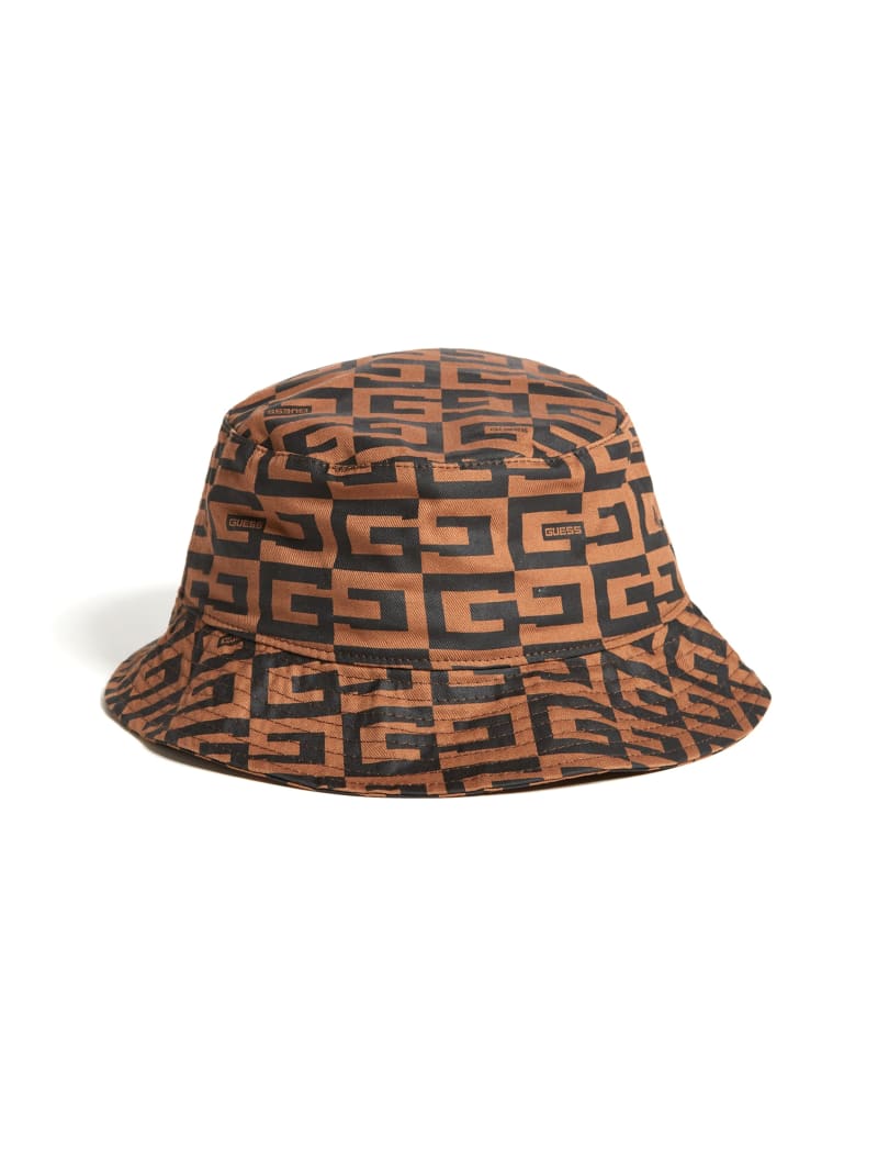 Guess G Checker Logo Bucket Women\'s Hats Brown | 4128-VHDWR