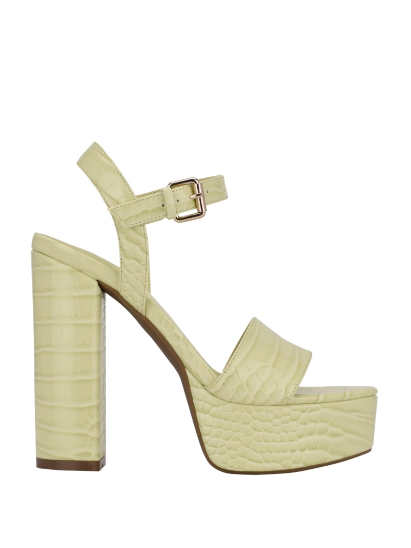 Guess Gabeli Croc Platform Women's Heels Green | 8126-TQZSM