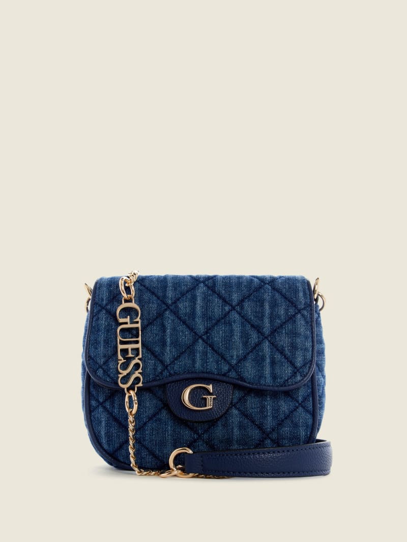 Guess Gillian Denim Flap Women\'s Mini Bag Blue | 2079-NAVQX