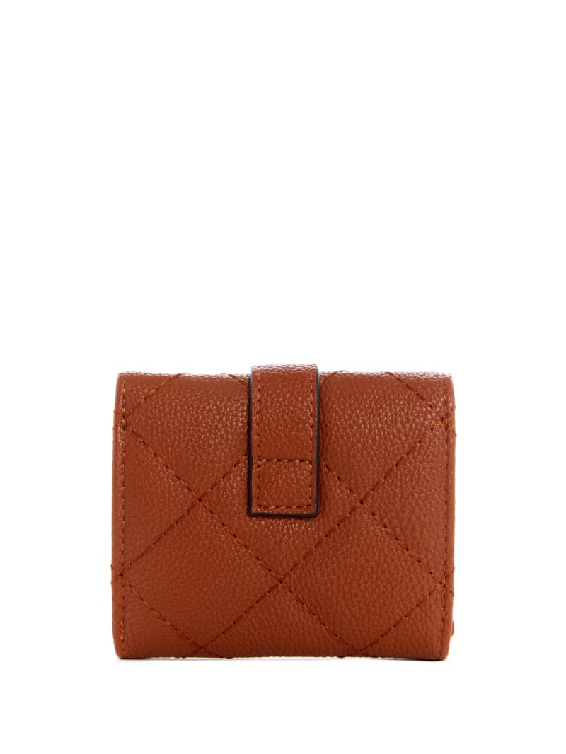 Guess Gillian Petite Trifold Women's Wallets Brown | 4350-UACLH