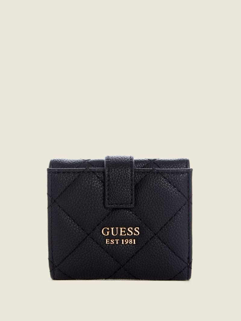 Guess Gillian Petite Trifold Women\'s Wallets Black | 5608-HNCLK