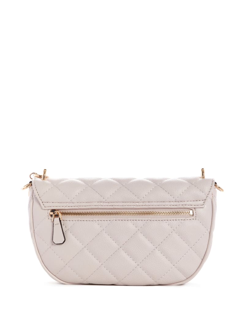 Guess Gillian Quilted Flap Women's Crossbody Bags Grey | 0731-DNYCI