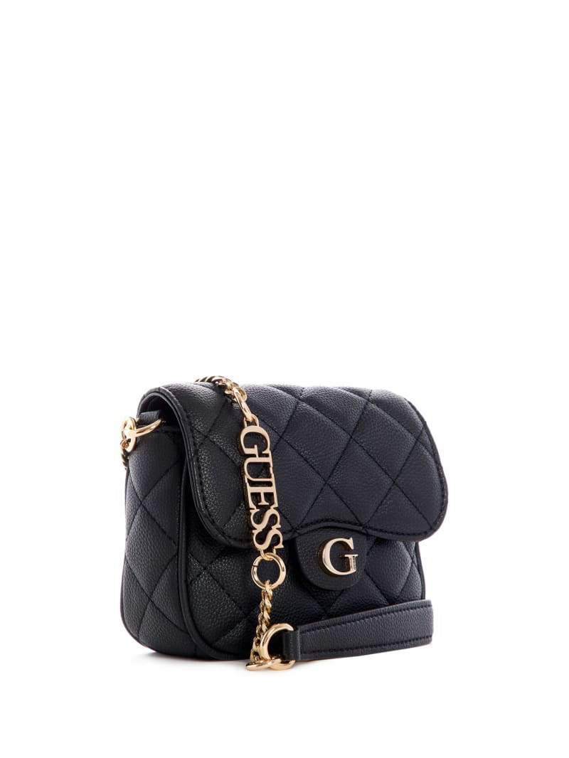 Guess Gillian Quilted Flap Women's Crossbody Bags Black | 8763-SWEKP