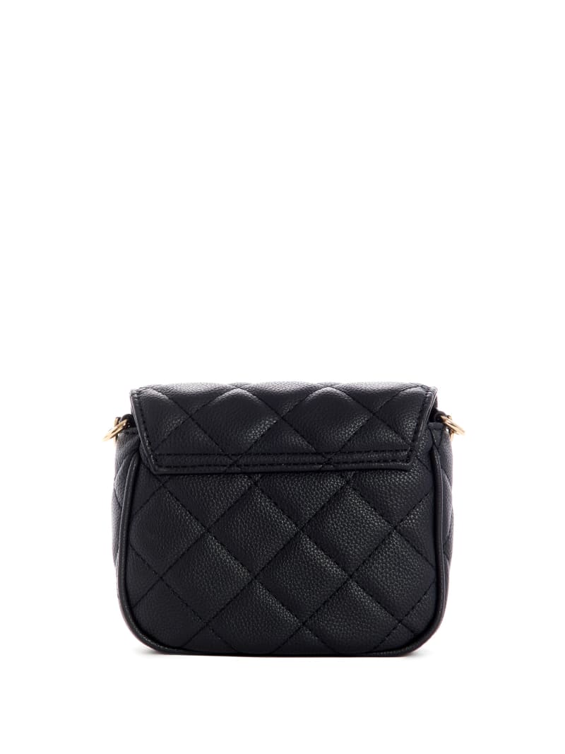 Guess Gillian Quilted Flap Women's Crossbody Bags Black | 8763-SWEKP