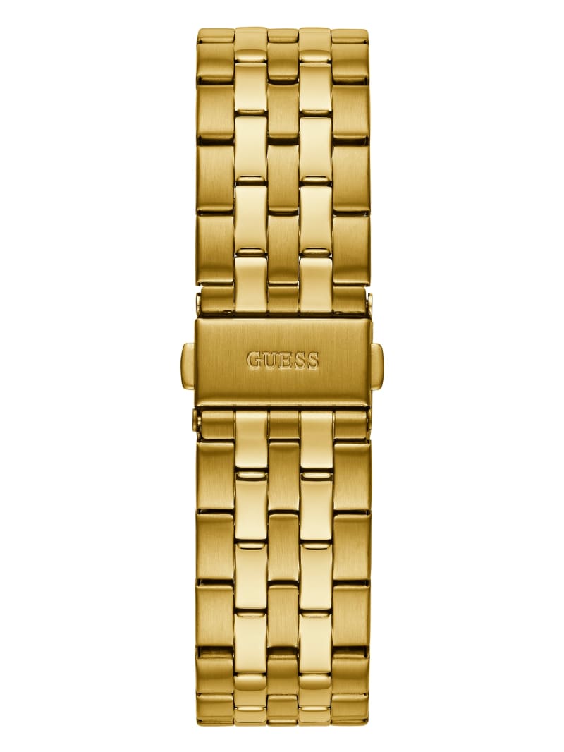 Guess Gold-Tone Chrono-Look Multifunction Women's Watches Gold | 3978-BWHIU