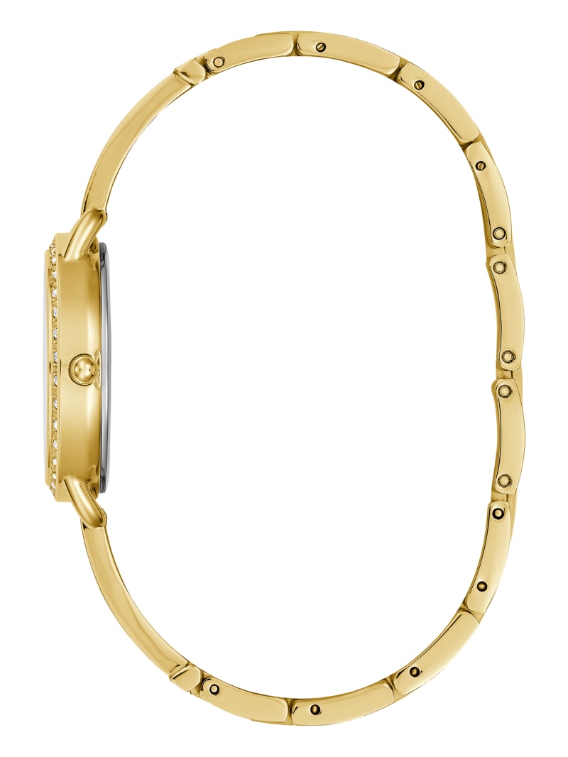 Guess Gold-Tone Crystal Analog Women's Watches Gold | 2437-JGSOW