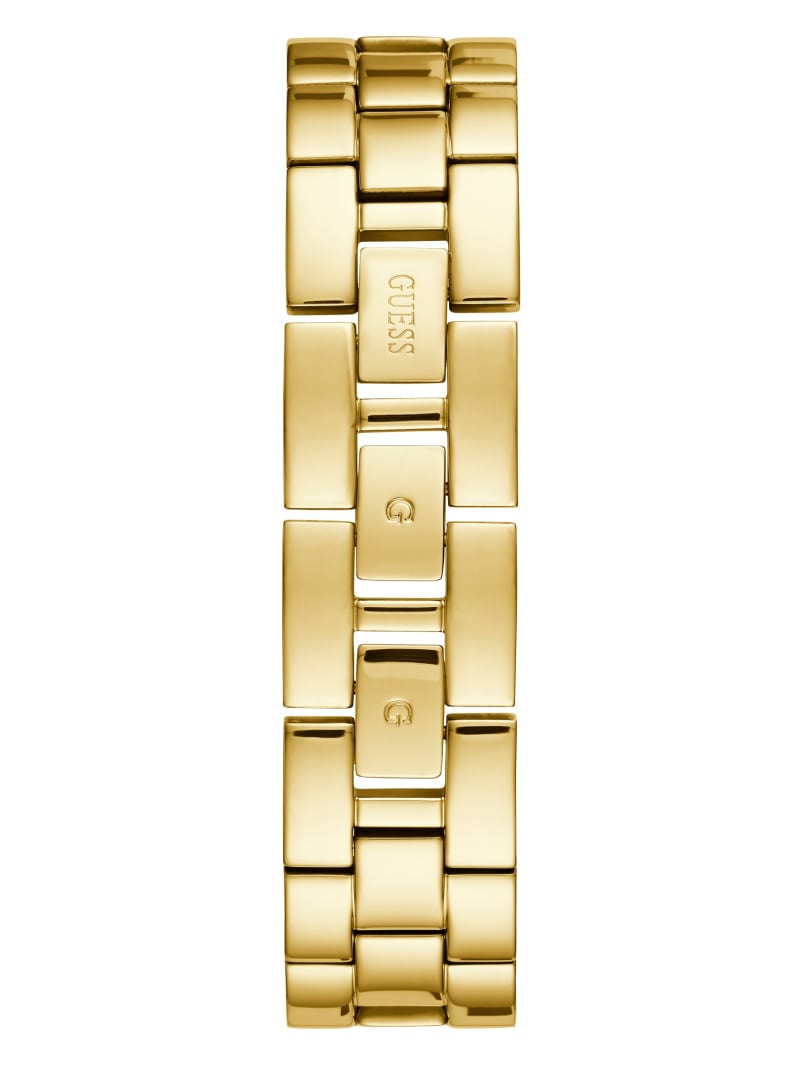 Guess Gold-Tone Crystal Bangle Analog Women's Watches Gold | 5291-SEWUD