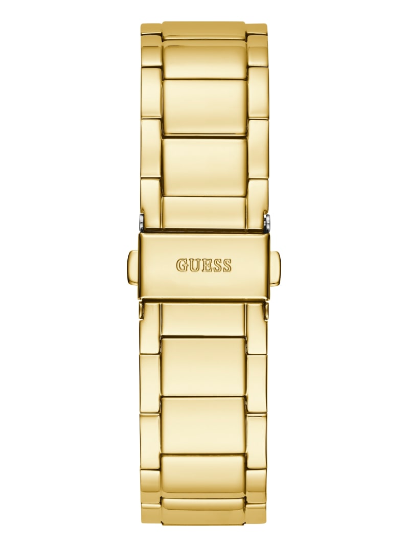 Guess Gold-Tone Exposed Dial Analog Women's Watches Gold | 9608-GEASD