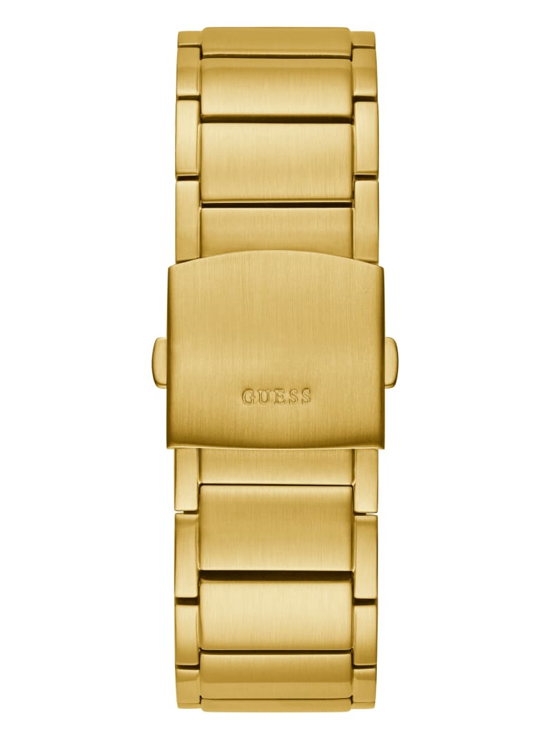 Guess Gold-Tone Exposed Dial Multifunction Men's Watches Gold | 7065-LJSCH