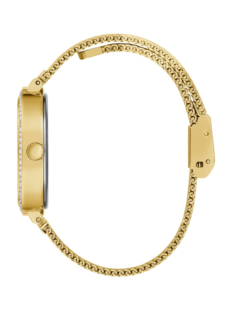 Guess Gold-Tone Mesh Analog Women's Watches Gold | 9136-HFAME