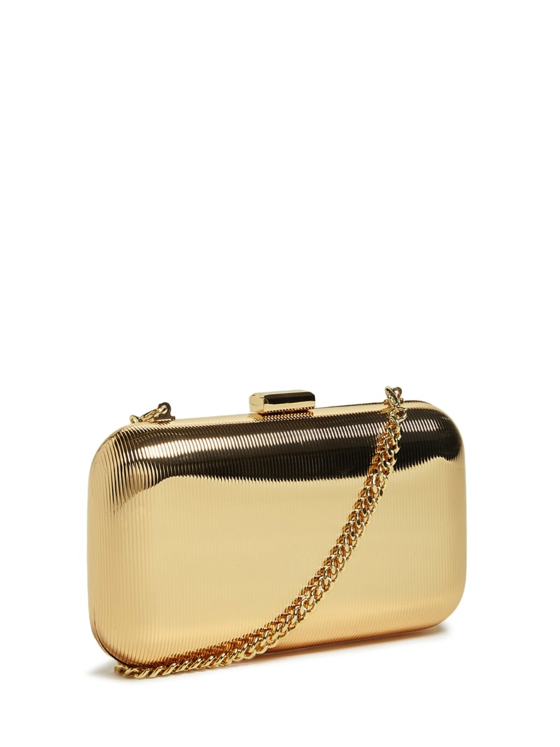 Guess Gold-Tone Metal Clutch Women's Handbag Gold | 3518-DZXRO