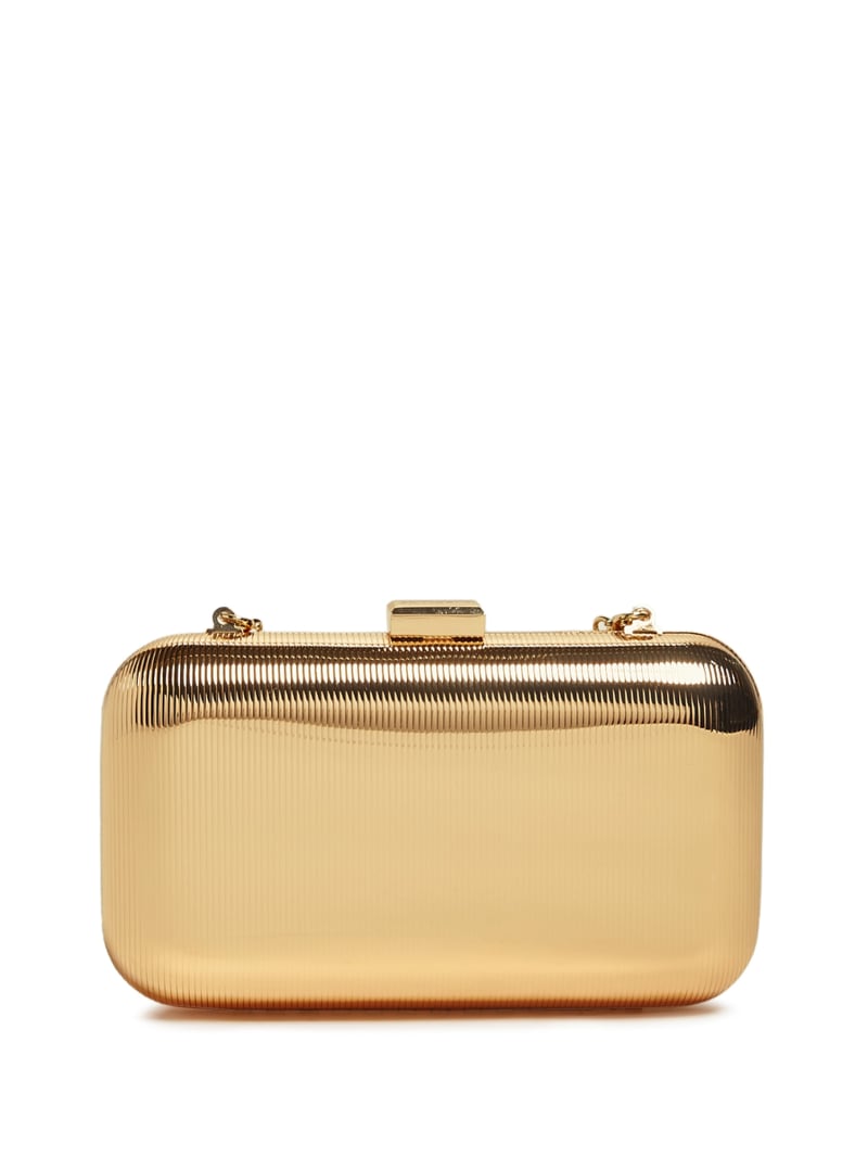 Guess Gold-Tone Metal Clutch Women's Handbag Gold | 3518-DZXRO