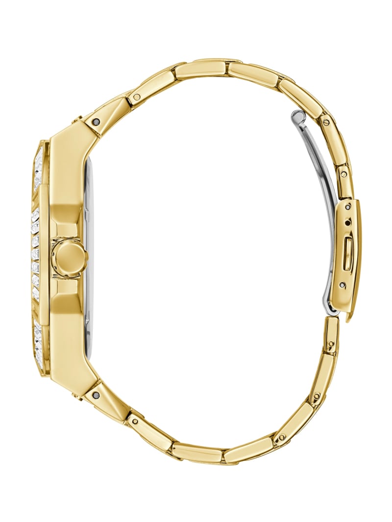 Guess Gold-Tone Multifunction Men's Watches Gold | 7395-QPVCZ