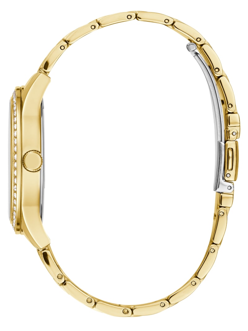 Guess Gold-Tone Quattro G Analog Women's Watches Gold | 2340-ZYBWU