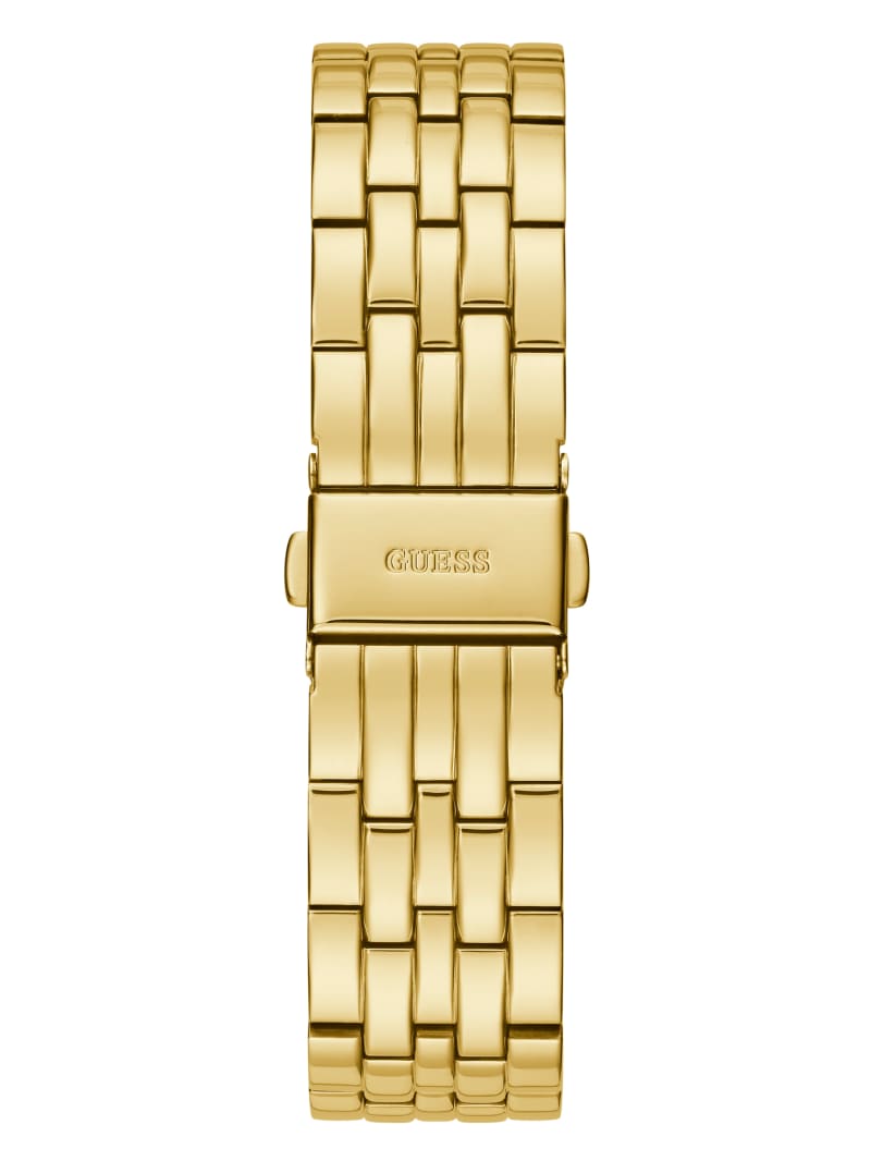 Guess Gold-Tone Rhinestone Analog Women's Watches Gold | 1547-GFWOV