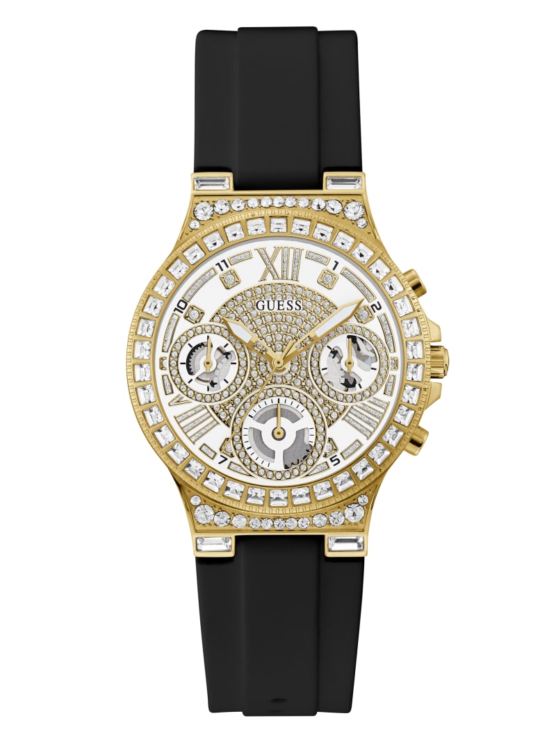 Guess Gold-Tone Rhinestone Multifunction Women\'s Watches Multicolor | 0639-OAUXG