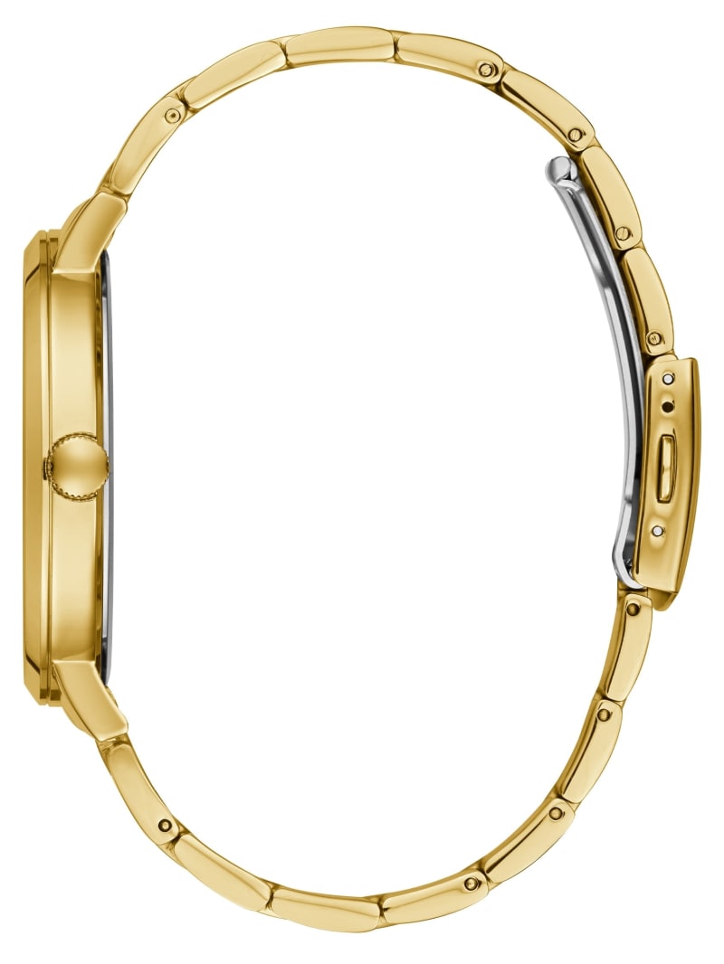 Guess Gold-Tone and Diamond Analog Men's Watches Gold | 0139-YNQZO