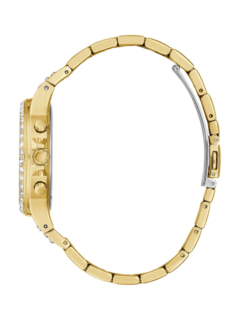 Guess Gold-Tone and Rhinestone Multifunction Women's Watches Gold | 7128-IMPGQ