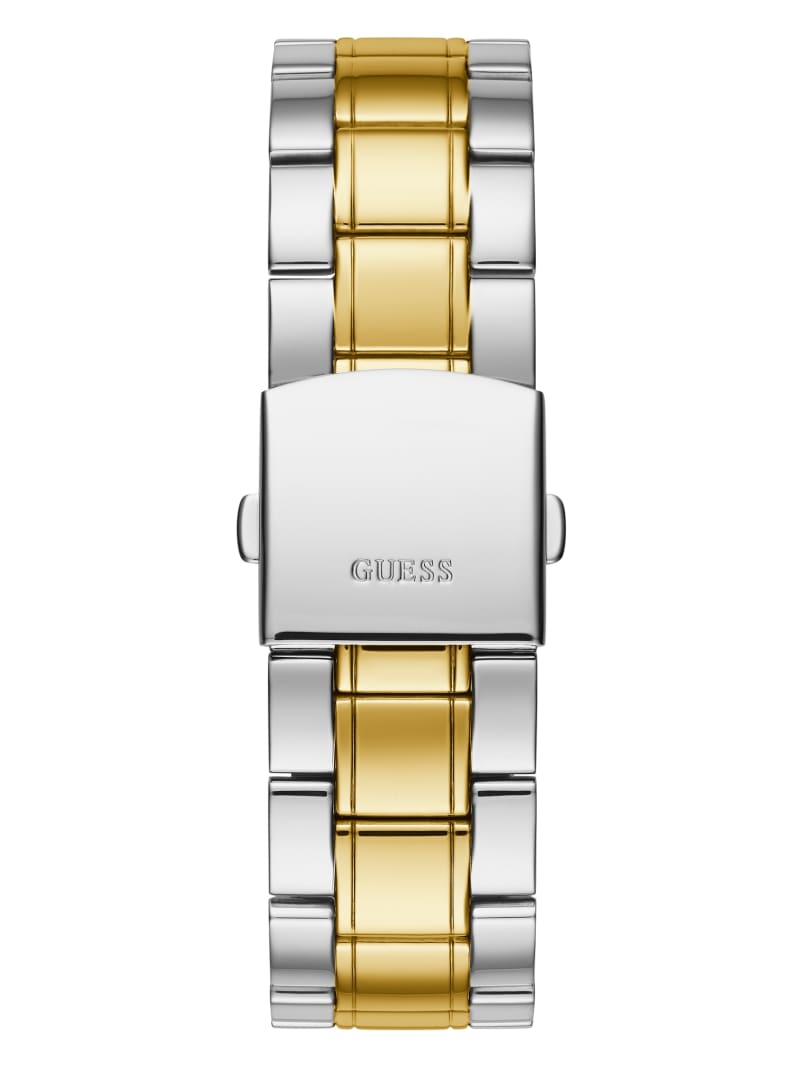 Guess Green Two-Tone Multifunction Men's Watches Silver | 5274-APMUG