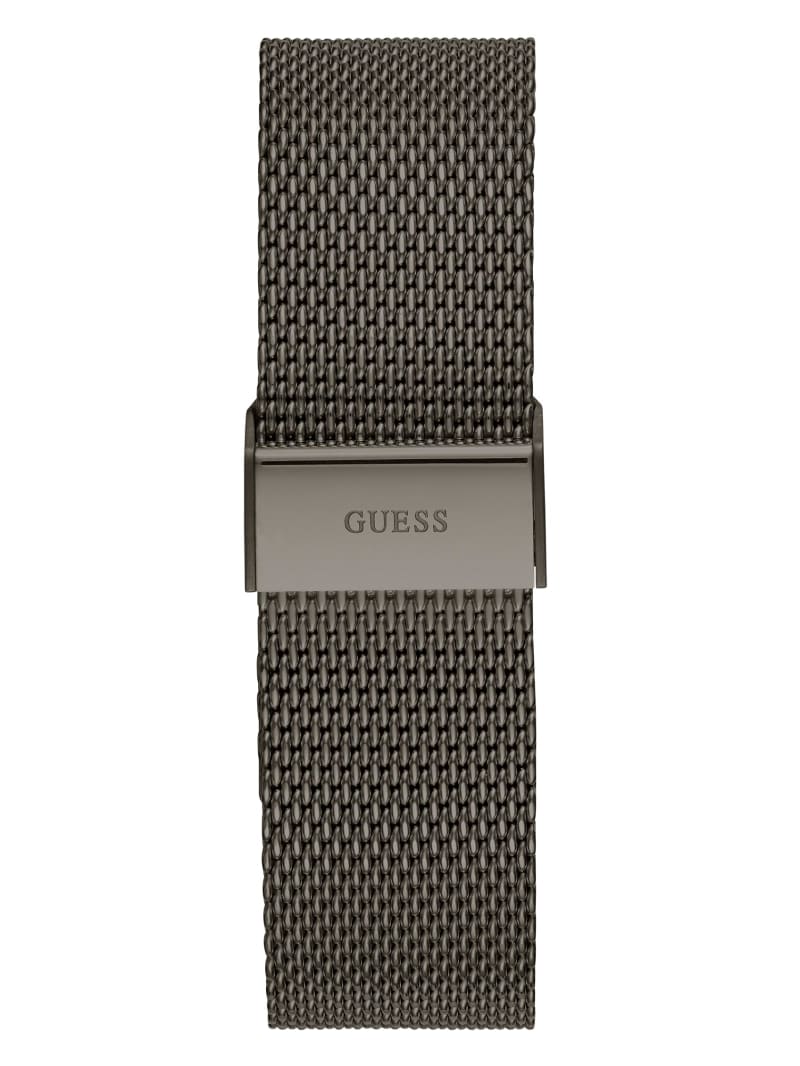 Guess Gunmetal And Blue Mesh Multifunctional Men's Watches Multicolor | 3759-OKVDM