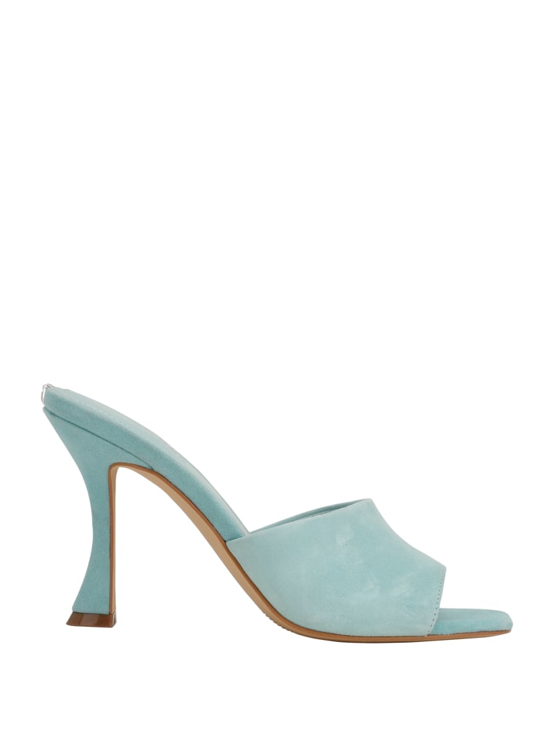 Guess Hambree Suede Women's Heels Light Blue | 0357-HZYUN