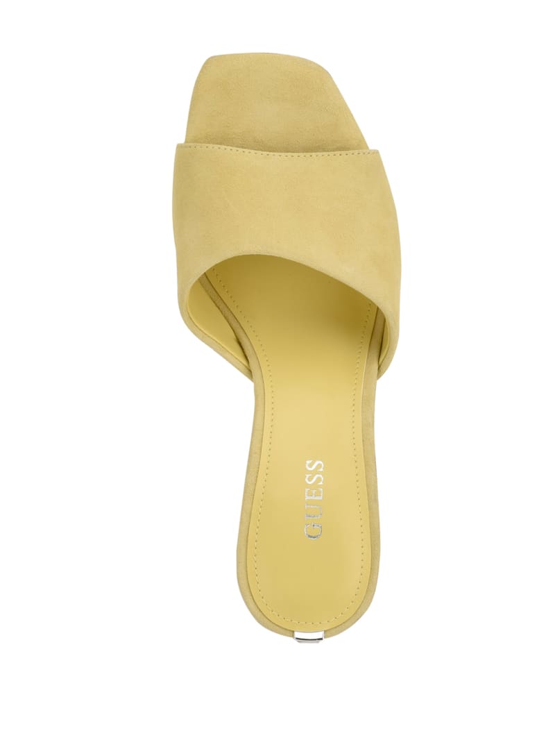 Guess Hambree Suede Women's Heels Yellow | 0923-WYVLG