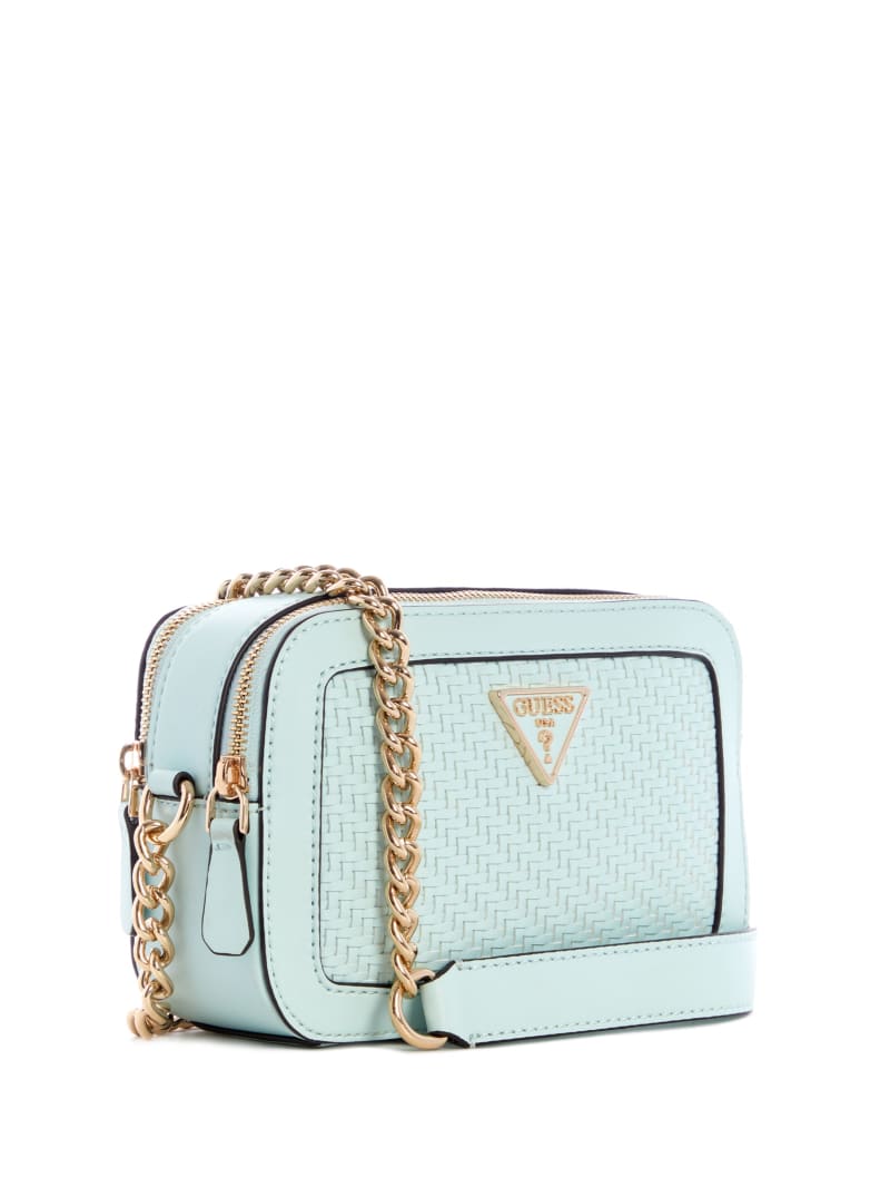 Guess Hassie Camera Women's Crossbody Bags Turquoise | 0963-ZFPRY