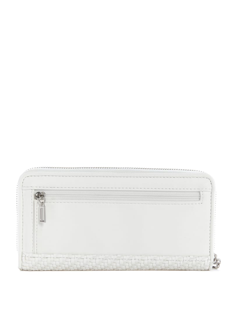 Guess Hassie Large Zip-Around Women's Wallets White | 5613-IMSBU