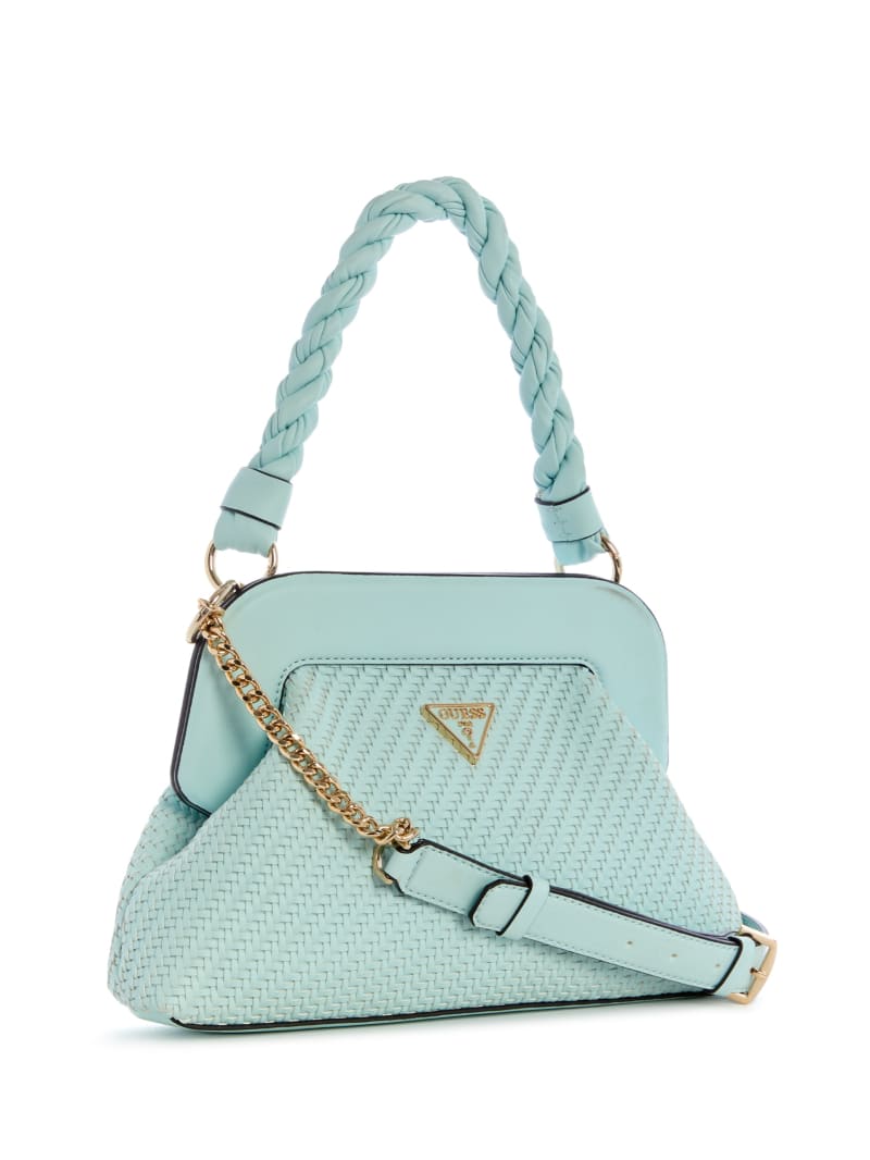 Guess Hassie Women's Satchel Bags Turquoise | 4978-VLIDO