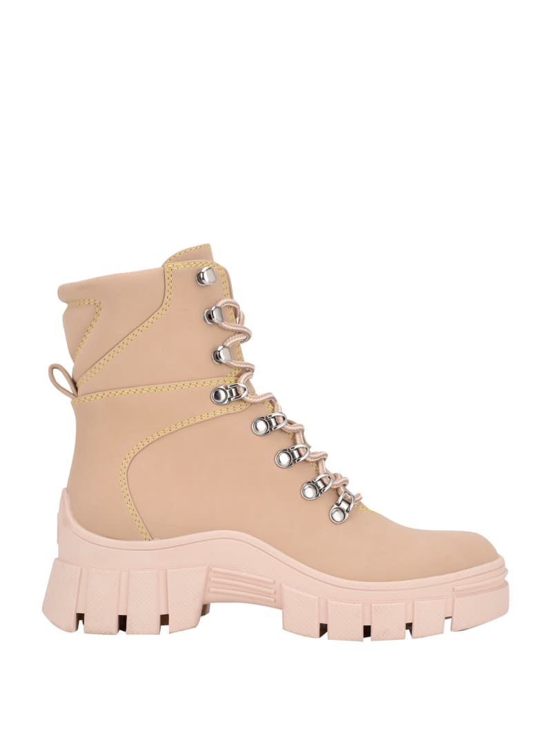 Guess Hearly Chunky Sole Women's Boots Beige | 7480-XAHCG