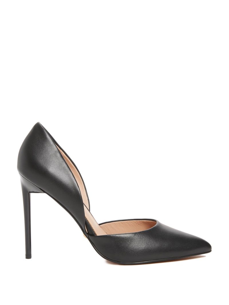 Guess Heartbreaker Leather d'Orsay Women's Pumps Black | 4160-YGUFA