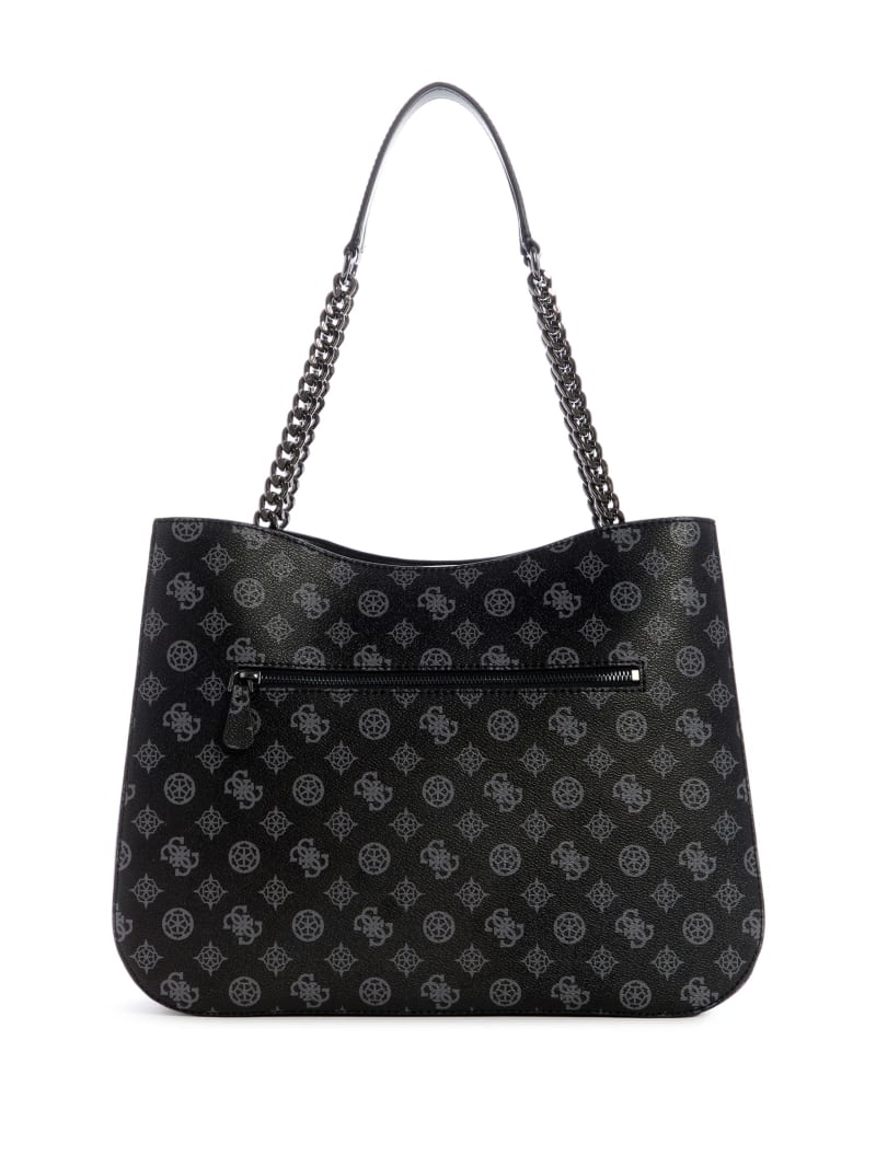 Guess Hensely Logo Girlfriend Women's Tote Bags Black | 5397-MKTYZ