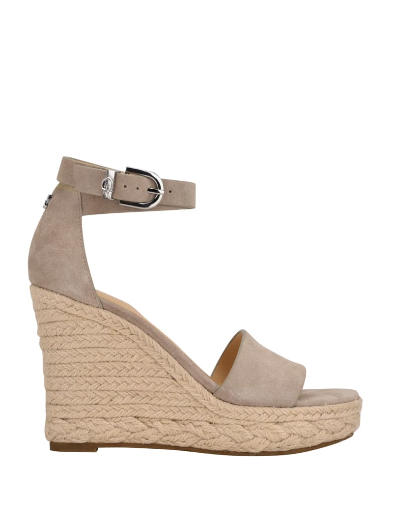 Guess Hidy Suede Espadrille Women's Wedges Grey | 4359-WSFER