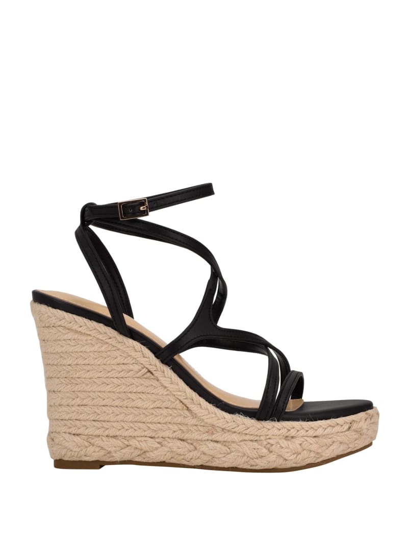 Guess Hirani Espadrille Women's Wedges Black | 8724-EWFKH