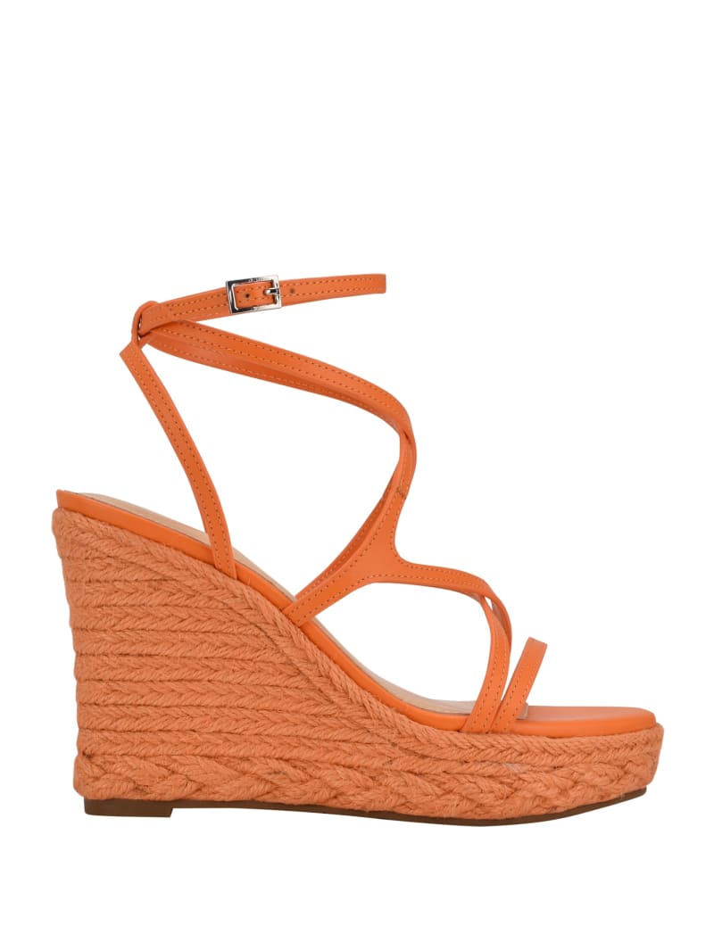 Guess Hirani Strappy Espadrille Women's Wedges Orange | 2934-MCIUA