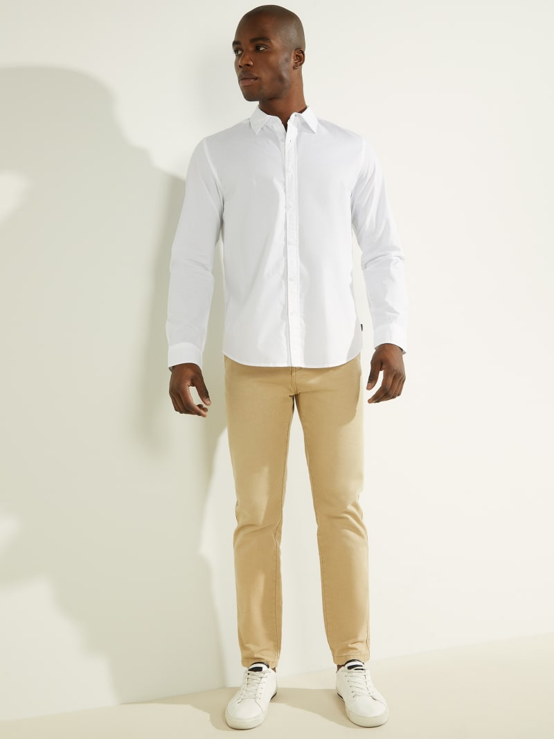 Guess James Men's Shirts White | 1278-AWCPI