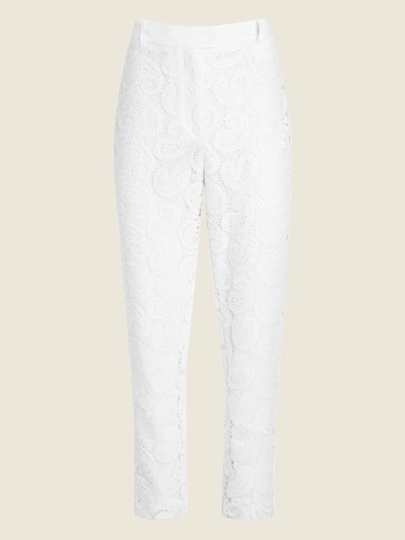 Guess Janelle Women's Pants White | 7085-UZXJB