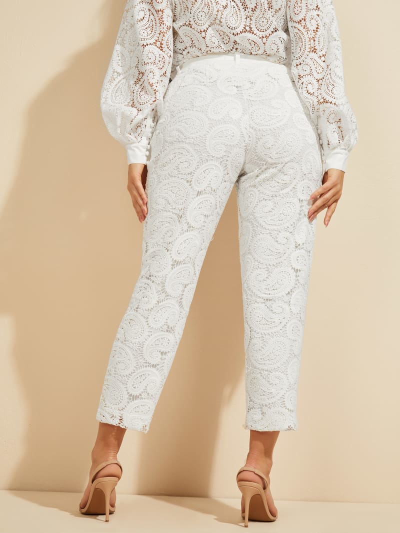 Guess Janelle Women's Pants White | 7085-UZXJB