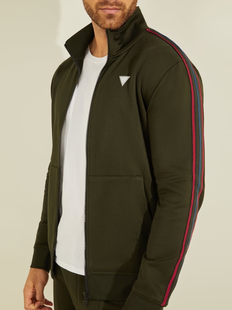 Guess Jeremy Track Men's Jackets Green | 4671-HOBIP