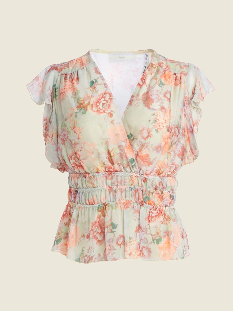 Guess Joandra Women's Tops Flower | 7965-PIFKW