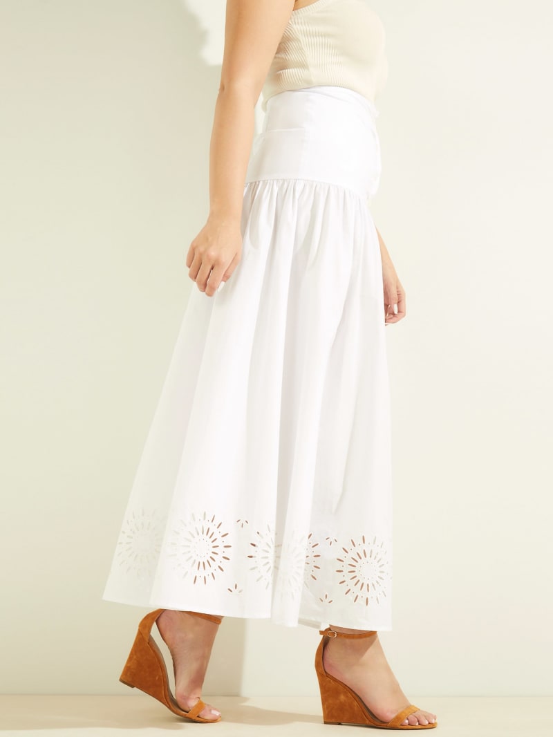 Guess Kaia Poplin Maxi Women's Dress White | 8345-QXMBI