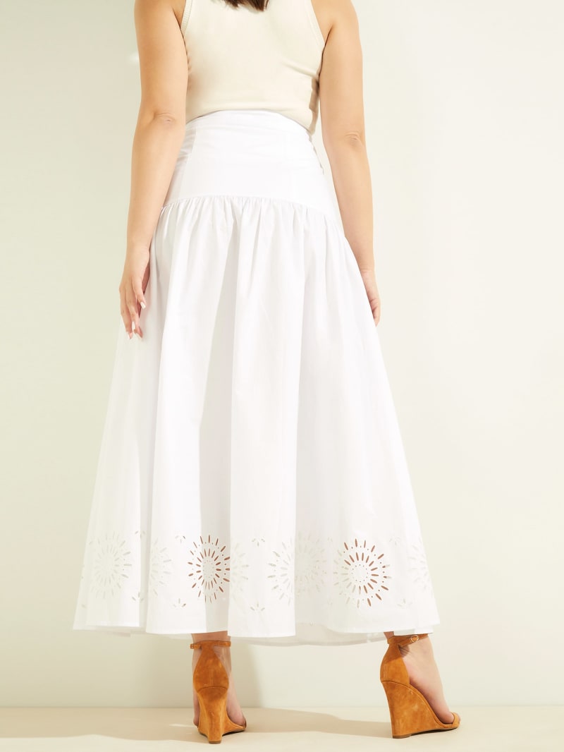 Guess Kaia Poplin Maxi Women's Dress White | 8345-QXMBI