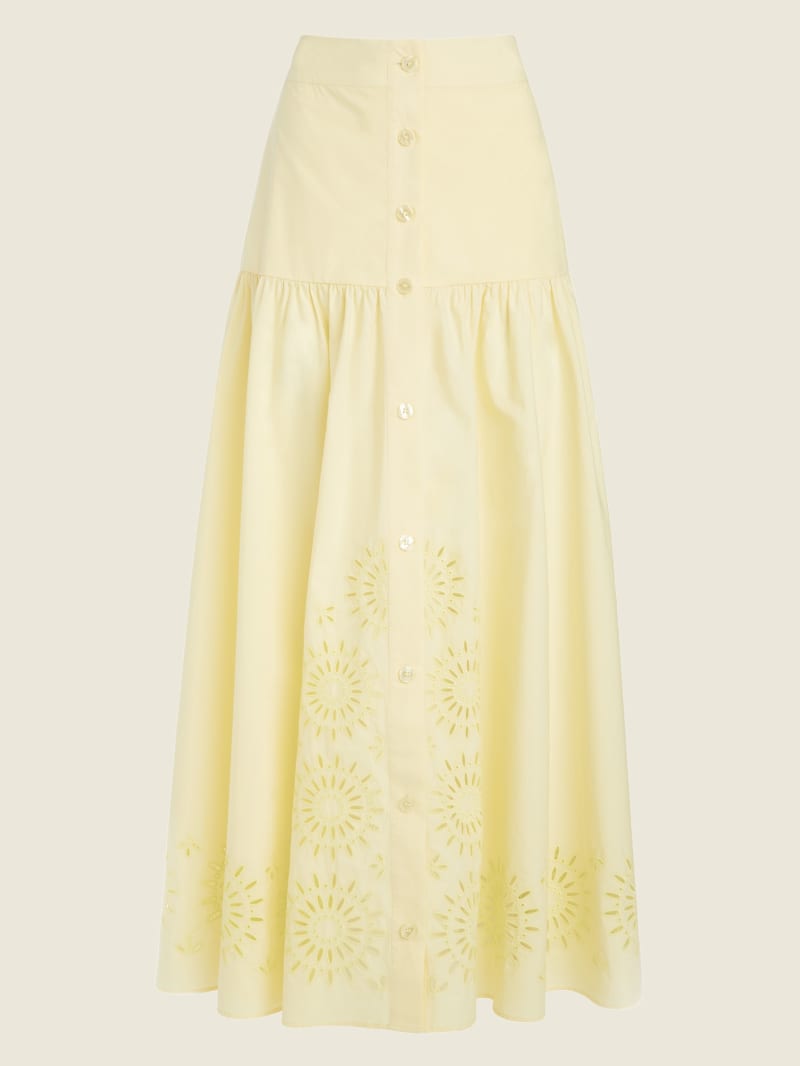 Guess Kaia Poplin Maxi Women's Dress Yellow | 7406-EAFDB