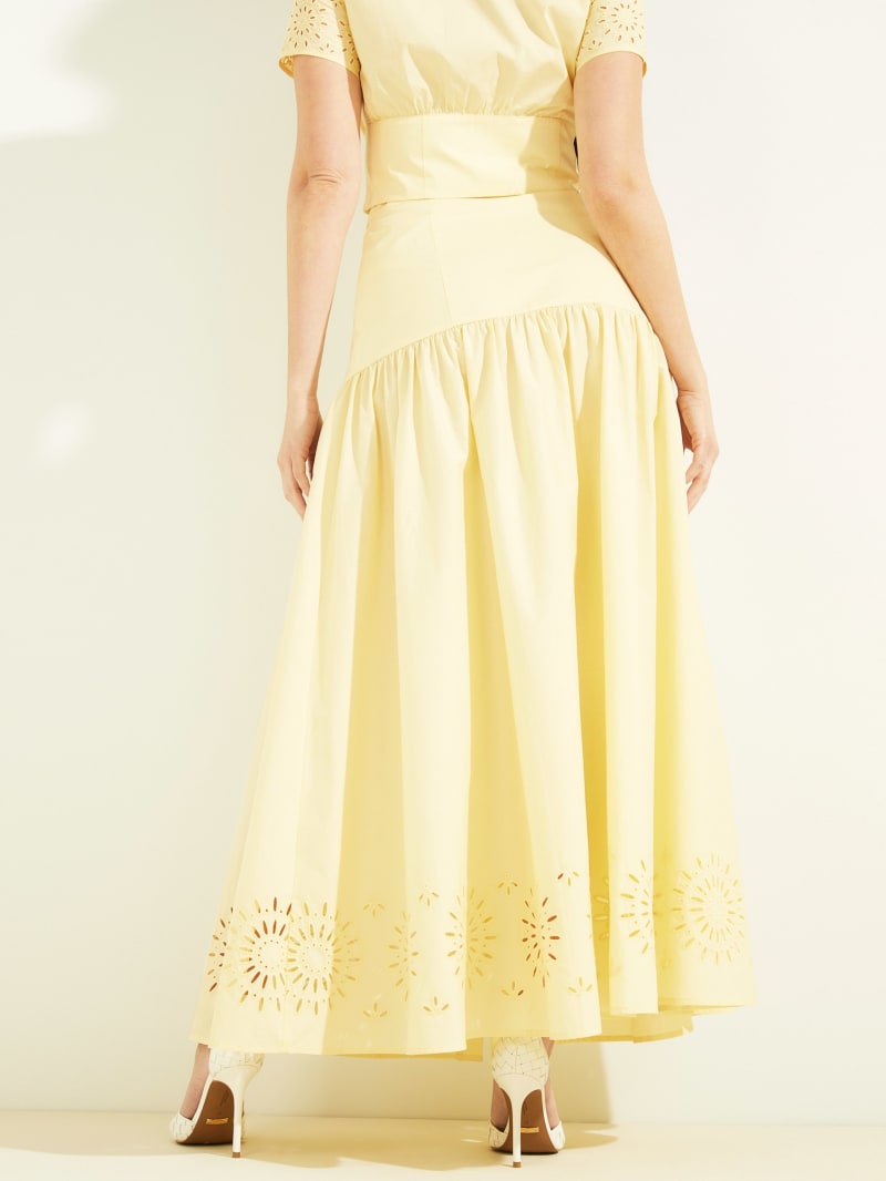 Guess Kaia Poplin Maxi Women's Dress Yellow | 7406-EAFDB