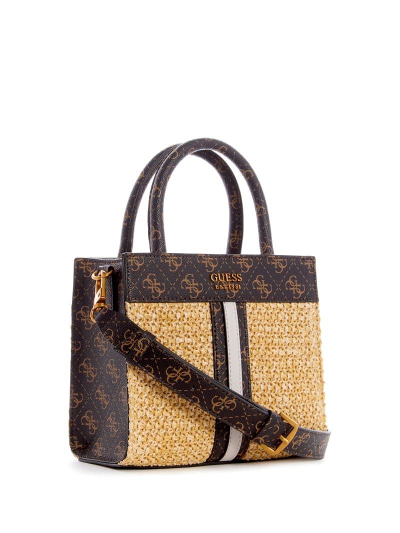 Guess Kasinta Raffia Women's Mini Bag Brown | 7036-FTEMW