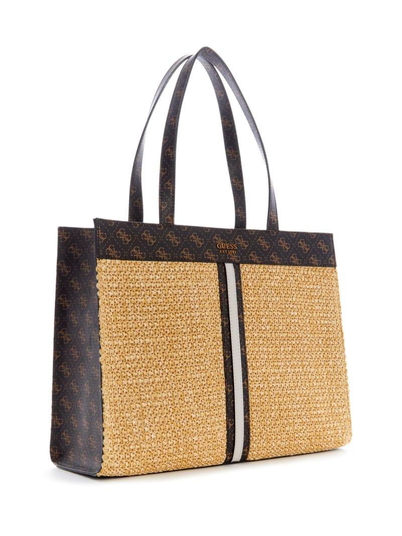 Guess Kasinta Raffia Women's Tote Bags Beige | 8157-JKIXC