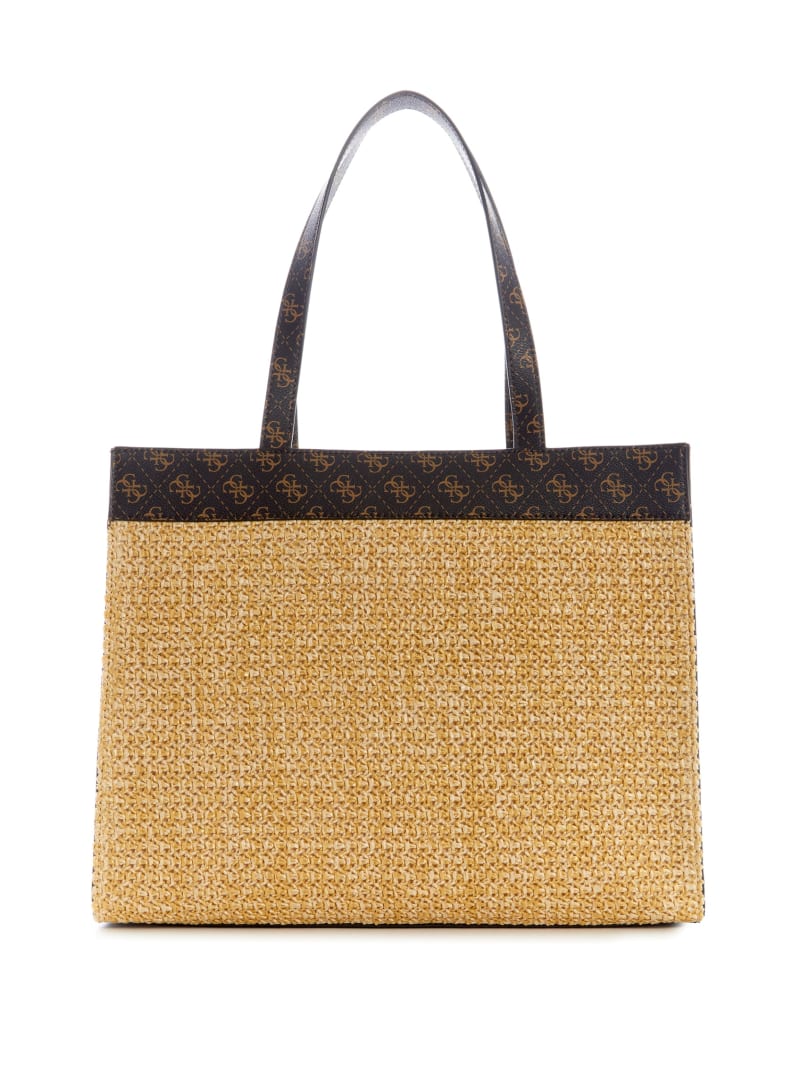 Guess Kasinta Raffia Women's Tote Bags Beige | 8157-JKIXC