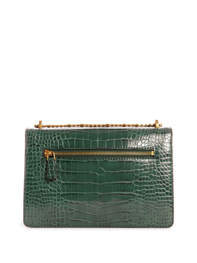 Guess Katey Croc Convertible Women's Crossbody Bags Green | 7654-TBNWI